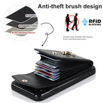 Custodia per telefono con slot per schede RFID con supporto ad anello, For iPhone XR, For iPhone XS Max, For Samsung Galaxy A33 5G, For Samsung Galaxy A51 5G