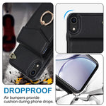 Custodia per telefono con slot per schede RFID con supporto ad anello, For iPhone XR, For iPhone XS Max, For Samsung Galaxy A33 5G, For Samsung Galaxy A51 5G