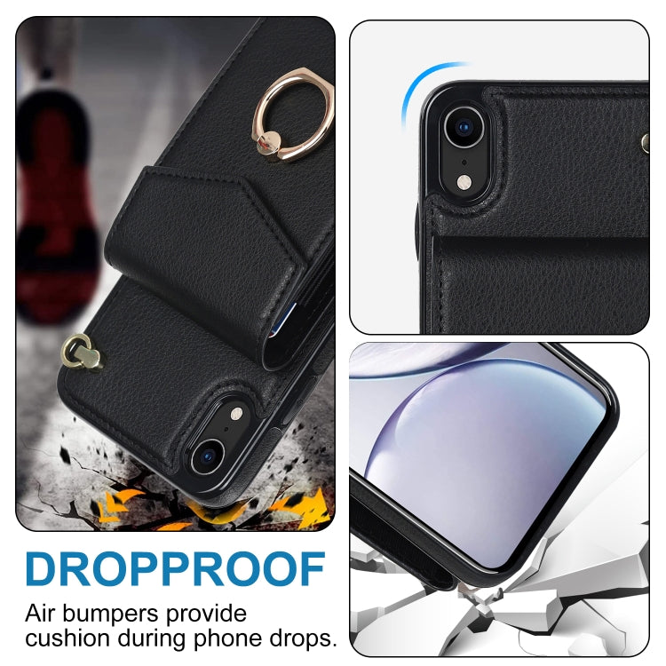 Custodia per telefono con slot per schede RFID con supporto ad anello, For iPhone XR, For iPhone XS Max, For Samsung Galaxy A33 5G, For Samsung Galaxy A51 5G