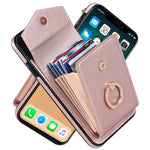Custodia per telefono con slot per schede RFID con supporto ad anello, For iPhone XR, For iPhone XS Max, For Samsung Galaxy A33 5G, For Samsung Galaxy A51 5G