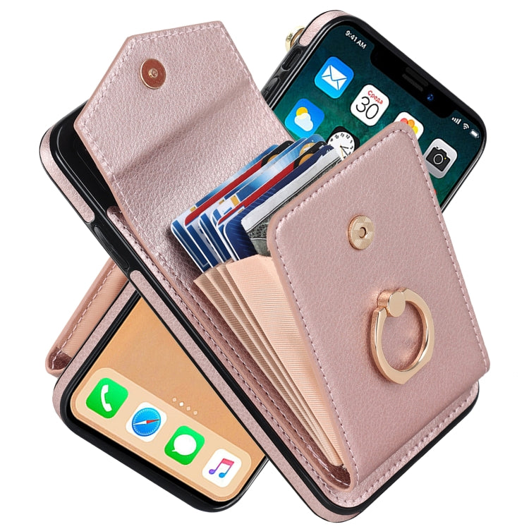 Custodia per telefono con slot per schede RFID con supporto ad anello, For iPhone XR, For iPhone XS Max, For Samsung Galaxy A33 5G, For Samsung Galaxy A51 5G
