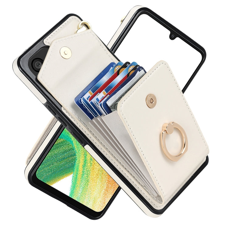 Custodia per telefono con slot per schede RFID con supporto ad anello, For iPhone XR, For iPhone XS Max, For Samsung Galaxy A33 5G, For Samsung Galaxy A51 5G