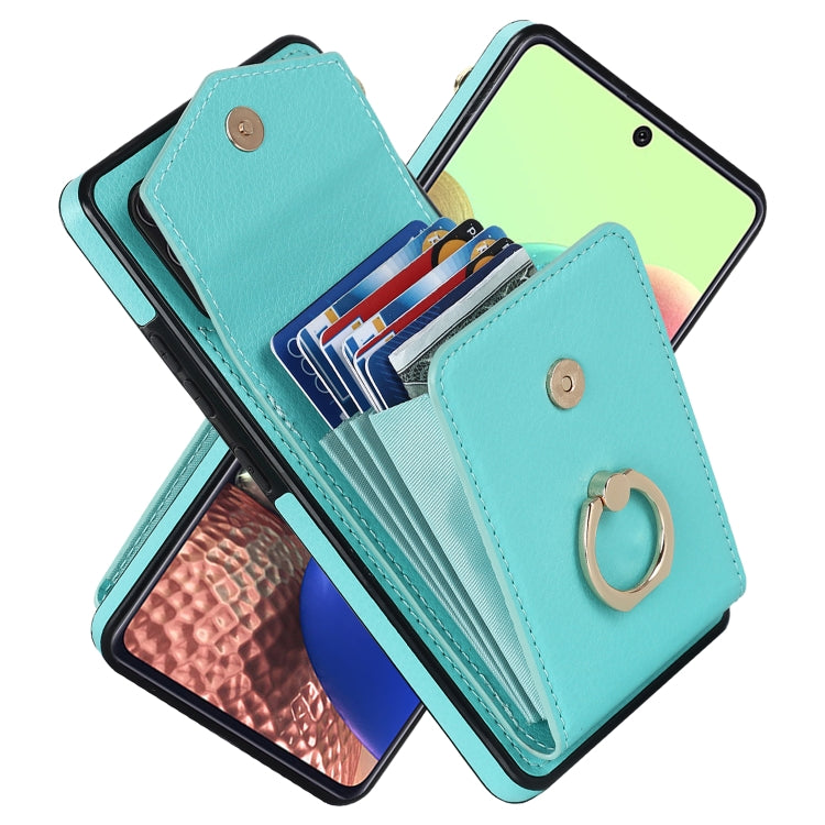 Custodia per telefono con slot per schede RFID con supporto ad anello, For iPhone XR, For iPhone XS Max, For Samsung Galaxy A33 5G, For Samsung Galaxy A51 5G