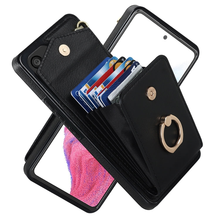 Custodia per telefono con slot per schede RFID con supporto ad anello, For Samsung Galaxy A53 5G, For Samsung Galaxy A71 5G, For Samsung Galaxy S20, For Samsung Galaxy S20 Ultra