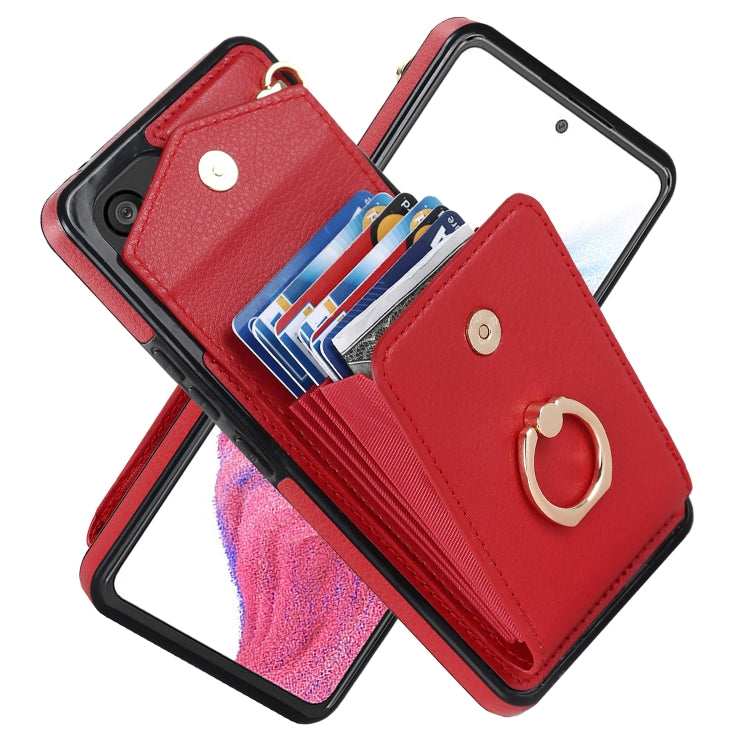 Custodia per telefono con slot per schede RFID con supporto ad anello, For Samsung Galaxy A53 5G, For Samsung Galaxy A71 5G, For Samsung Galaxy S20, For Samsung Galaxy S20 Ultra
