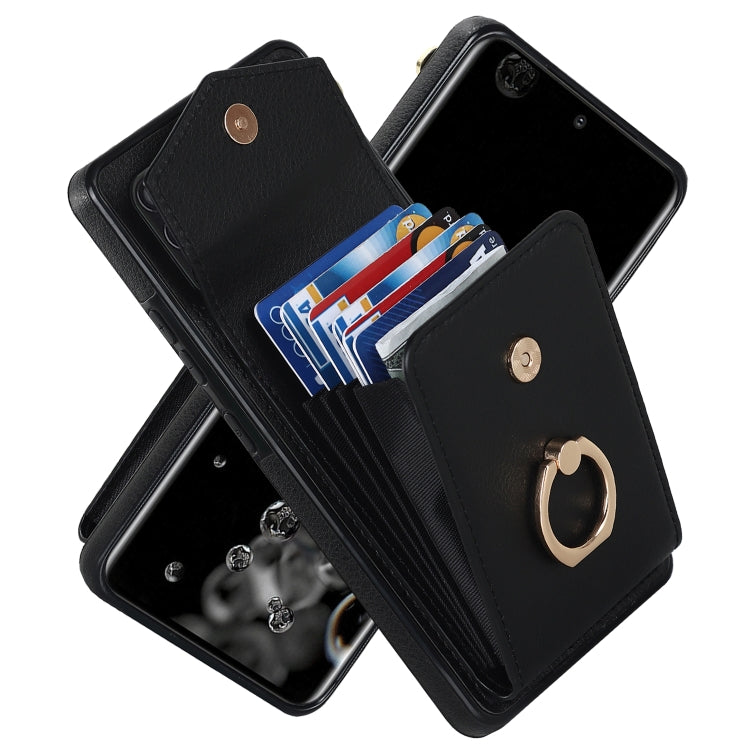 Custodia per telefono con slot per schede RFID con supporto ad anello, For Samsung Galaxy A53 5G, For Samsung Galaxy A71 5G, For Samsung Galaxy S20, For Samsung Galaxy S20 Ultra