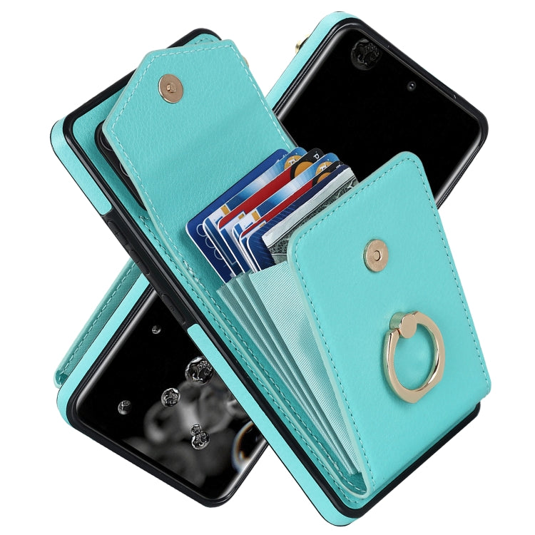 Custodia per telefono con slot per schede RFID con supporto ad anello, For Samsung Galaxy A53 5G, For Samsung Galaxy A71 5G, For Samsung Galaxy S20, For Samsung Galaxy S20 Ultra