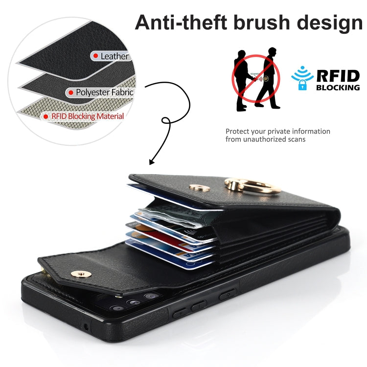 Custodia per telefono con slot per schede RFID con supporto ad anello, For Samsung Galaxy S20 FE, For Samsung Galaxy S20+