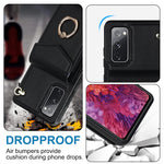 Custodia per telefono con slot per schede RFID con supporto ad anello, For Samsung Galaxy S20 FE, For Samsung Galaxy S20+