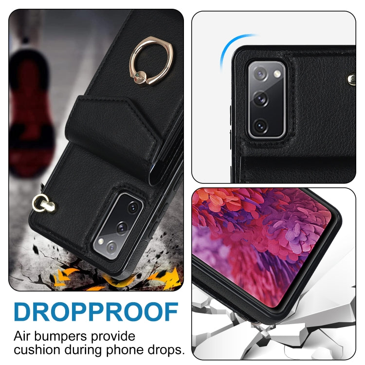 Custodia per telefono con slot per schede RFID con supporto ad anello, For Samsung Galaxy S20 FE, For Samsung Galaxy S20+