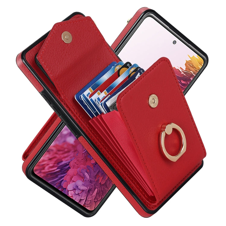 Custodia per telefono con slot per schede RFID con supporto ad anello, For Samsung Galaxy S20 FE, For Samsung Galaxy S20+