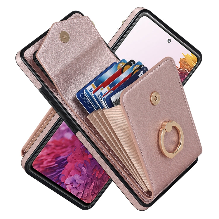 Custodia per telefono con slot per schede RFID con supporto ad anello, For Samsung Galaxy S20 FE, For Samsung Galaxy S20+