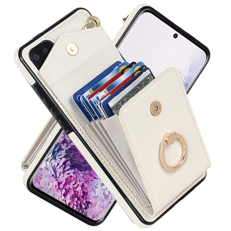 Custodia per telefono con slot per schede RFID con supporto ad anello, For Samsung Galaxy S20 FE, For Samsung Galaxy S20+