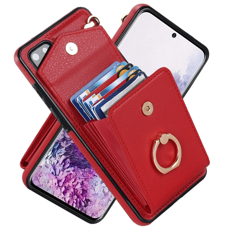 Custodia per telefono con slot per schede RFID con supporto ad anello, For Samsung Galaxy S20 FE, For Samsung Galaxy S20+