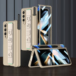 Custodia per telefono antiurto con cerniera pieghevole magnetica GKK con cinturino da polso, For Samsung Galaxy Z Fold4