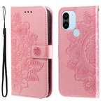 Custodia per telefono in pelle goffrata con fiori a 7 petali, For Xiaomi Redmi A1+, For Xiaomi Redmi 11 Prime 4G, For Xiaomi Redmi Note 12 China, For Xiaomi Redmi Note 12 Pro 5G China