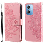Custodia per telefono in pelle goffrata con fiori a 7 petali, For Xiaomi Redmi A1+, For Xiaomi Redmi 11 Prime 4G, For Xiaomi Redmi Note 12 China, For Xiaomi Redmi Note 12 Pro 5G China
