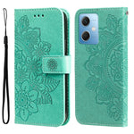 Custodia per telefono in pelle goffrata con fiori a 7 petali, For Xiaomi Redmi A1+, For Xiaomi Redmi 11 Prime 4G, For Xiaomi Redmi Note 12 China, For Xiaomi Redmi Note 12 Pro 5G China