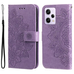 Custodia per telefono in pelle goffrata con fiori a 7 petali, For Xiaomi Redmi Note 12 Pro+ China