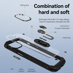 Custodia per telefono con protezione dell'obiettivo in TPU + PC con supporto per anello, For iPhone 11, For iPhone 11 Pro, For iPhone 11 Pro Max, For iPhone XS / X