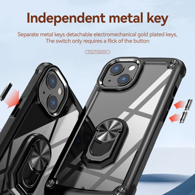 Custodia per telefono con protezione dell'obiettivo in TPU + PC con supporto per anello, For iPhone 11, For iPhone 11 Pro, For iPhone 11 Pro Max, For iPhone XS / X