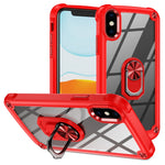 Custodia per telefono con protezione dell'obiettivo in TPU + PC con supporto per anello, For iPhone 11, For iPhone 11 Pro, For iPhone 11 Pro Max, For iPhone XS / X
