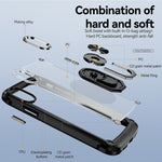 Custodia per telefono con protezione dell'obiettivo in TPU + PC con supporto per anello, For iPhone XS Max, For iPhone XR, For iPhone 12 / 12 Pro, For iPhone 12 Pro Max