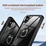 Custodia per telefono con protezione dell'obiettivo in TPU + PC con supporto per anello, For iPhone XS Max, For iPhone XR, For iPhone 12 / 12 Pro, For iPhone 12 Pro Max
