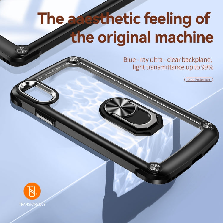 Custodia per telefono con protezione dell'obiettivo in TPU + PC con supporto per anello, For iPhone XS Max, For iPhone XR, For iPhone 12 / 12 Pro, For iPhone 12 Pro Max