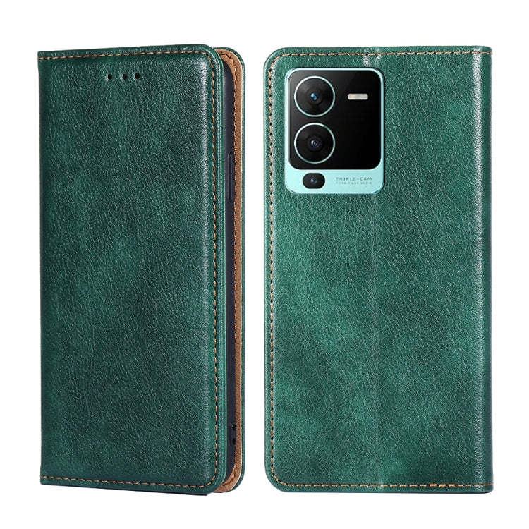 Custodia per telefono in pelle magnetica tinta unita a olio lucido, For Motorola Moto G72 4G, For vivo V25 Pro 5G, For Xiaomi Redmi Note 12 China, For Xiaomi Redmi Note 12 Pro 5G China