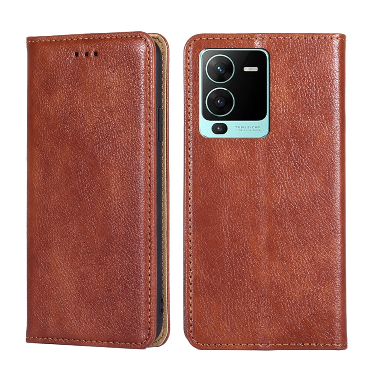 Custodia per telefono in pelle magnetica tinta unita a olio lucido, For Motorola Moto G72 4G, For vivo V25 Pro 5G, For Xiaomi Redmi Note 12 China, For Xiaomi Redmi Note 12 Pro 5G China