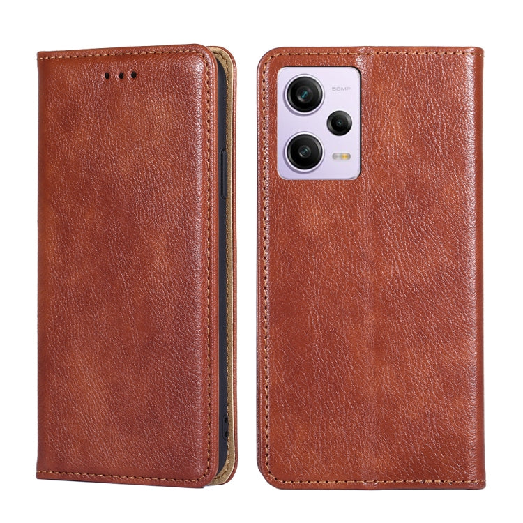 Custodia per telefono in pelle magnetica tinta unita a olio lucido, For Motorola Moto G72 4G, For vivo V25 Pro 5G, For Xiaomi Redmi Note 12 China, For Xiaomi Redmi Note 12 Pro 5G China