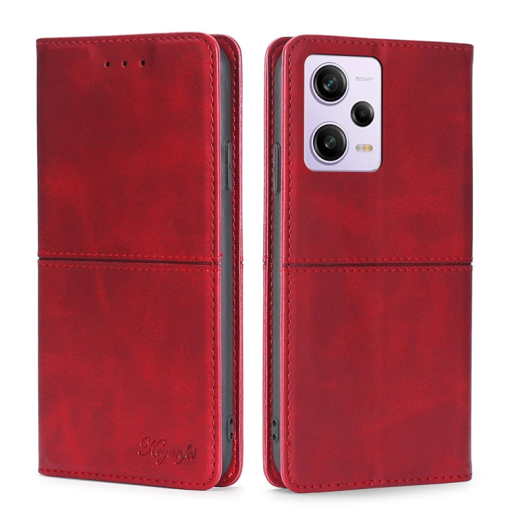 Custodia per telefono in pelle magnetica con trama di mucca, For Motorola Moto G72 4G, For vivo V25 Pro 5G, For Xiaomi Redmi Note 12 China, For Xiaomi Redmi Note 12 Pro 5G China