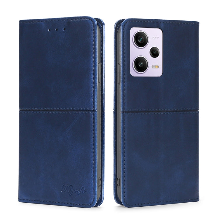 Custodia per telefono in pelle magnetica con trama di mucca, For Motorola Moto G72 4G, For vivo V25 Pro 5G, For Xiaomi Redmi Note 12 China, For Xiaomi Redmi Note 12 Pro 5G China