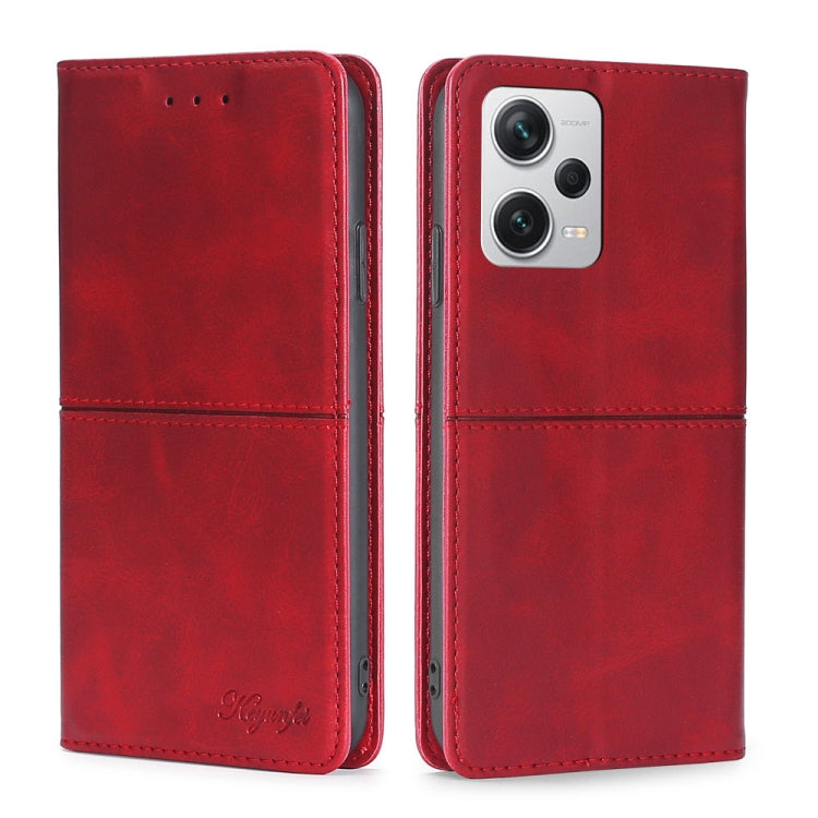 Custodia per telefono in pelle magnetica con trama di mucca, For Xiaomi Redmi Note 12 Pro+ China, For Xiaomi Redmi A1+ 4G, For Xiaomi Poco M5s 4G/Redmi Note 11 SE India, For Samsung Galaxy A14 5G