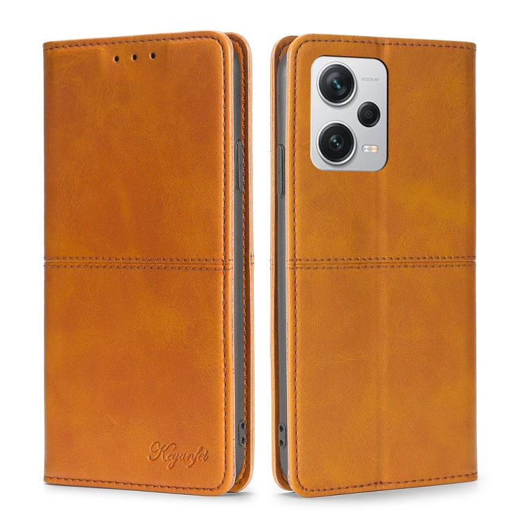 Custodia per telefono in pelle magnetica con trama di mucca, For Xiaomi Redmi Note 12 Pro+ China, For Xiaomi Redmi A1+ 4G, For Xiaomi Poco M5s 4G/Redmi Note 11 SE India, For Samsung Galaxy A14 5G
