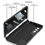 Custodia per telefono anti peep a copertura totale con chiusura magnetica GKK, For Samsung Galaxy Z Fold4