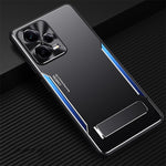 Custodia per telefono Blade Series TPU + lega di titanio con supporto, For Xiaomi Redmi Note 12 Pro+ China, For Xiaomi Redmi Note 12 Pro 5G China, For Xiaomi Redmi Note 12 China, For Honor Play 40 Plus