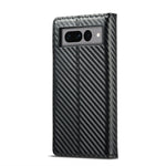 Custodia in pelle PU + TPU in fibra di carbonio LC.IMEEKE, For Google Pixel 7 Pro
