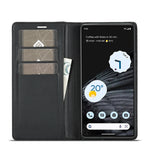 Custodia in pelle PU + TPU in fibra di carbonio LC.IMEEKE, For Google Pixel 7 Pro