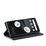 Custodia in pelle PU + TPU in fibra di carbonio LC.IMEEKE, For Google Pixel 7 Pro