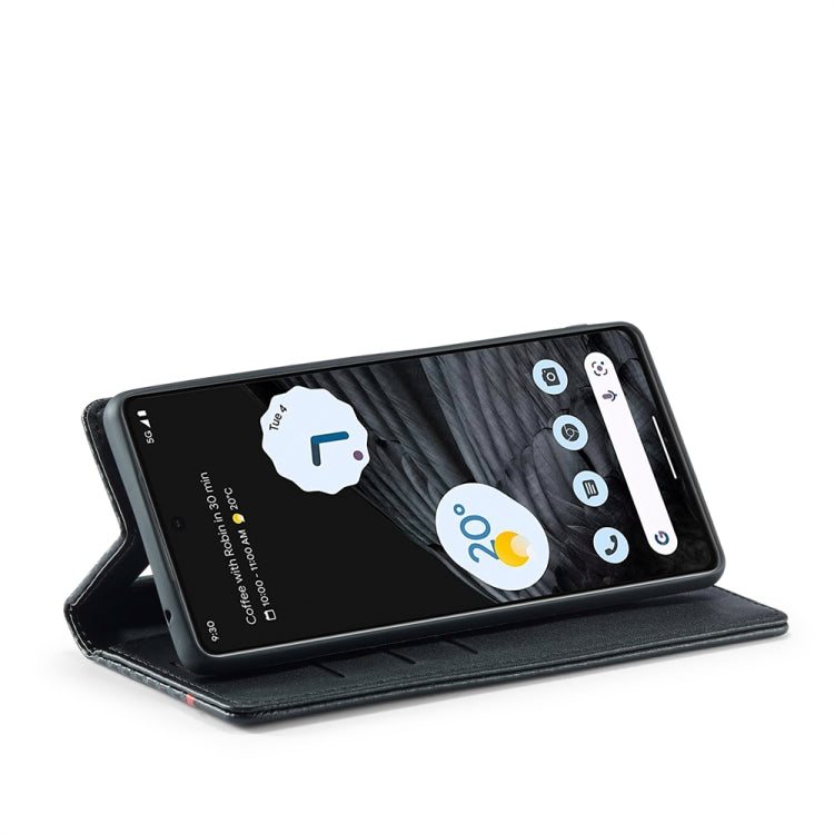 Custodia in pelle PU + TPU in fibra di carbonio LC.IMEEKE, For Google Pixel 7 Pro