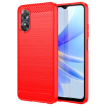 Custodia per telefono TPU in fibra di carbonio con trama spazzolata, For OPPO A17, For OPPO A17k