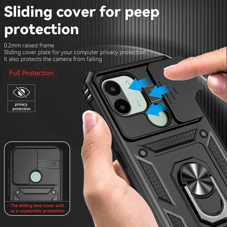 Custodia per telefono con supporto per camshield scorrevole, For Xiaomi Redmi A1/A1+, For Samsung Galaxy A14 5G