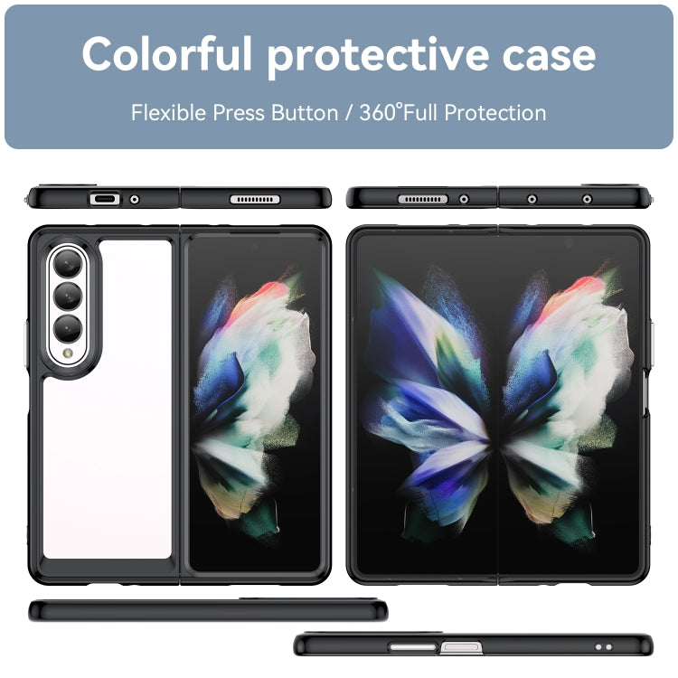 Custodia per telefono in acrilico + TPU serie colorata, For Samsung Galaxy Z Fold3 5G