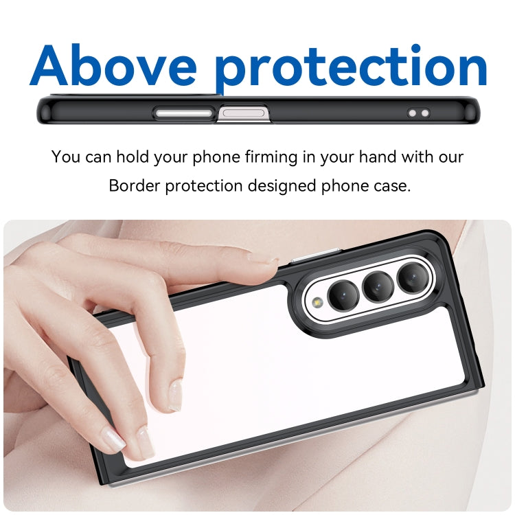Custodia per telefono in acrilico + TPU serie colorata, For Samsung Galaxy Z Fold3 5G