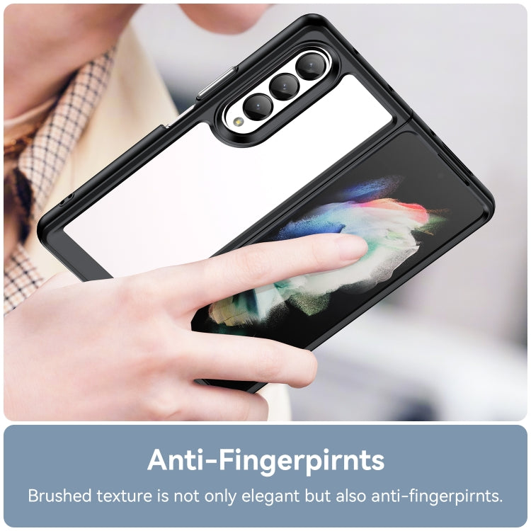 Custodia per telefono in acrilico + TPU serie colorata, For Samsung Galaxy Z Fold3 5G