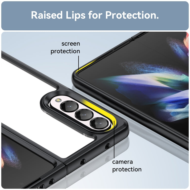Custodia per telefono in acrilico + TPU serie colorata, For Samsung Galaxy Z Fold3 5G