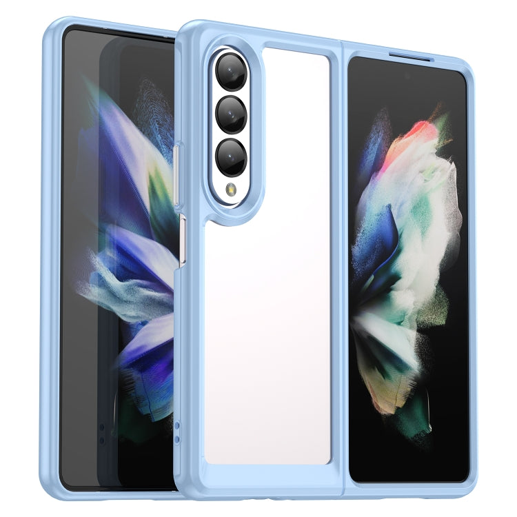Custodia per telefono in acrilico + TPU serie colorata, For Samsung Galaxy Z Fold3 5G