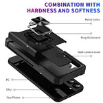 Custodia per telefono scorrevole Camshield con supporto per anello e slot per schede, For Samsung Galaxy S23 5G, For Samsung Galaxy S23+ 5G, For Samsung Galaxy S23 Ultra 5G